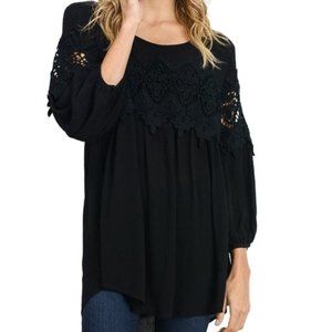 Lacey Babydoll Top, High-Low Hem